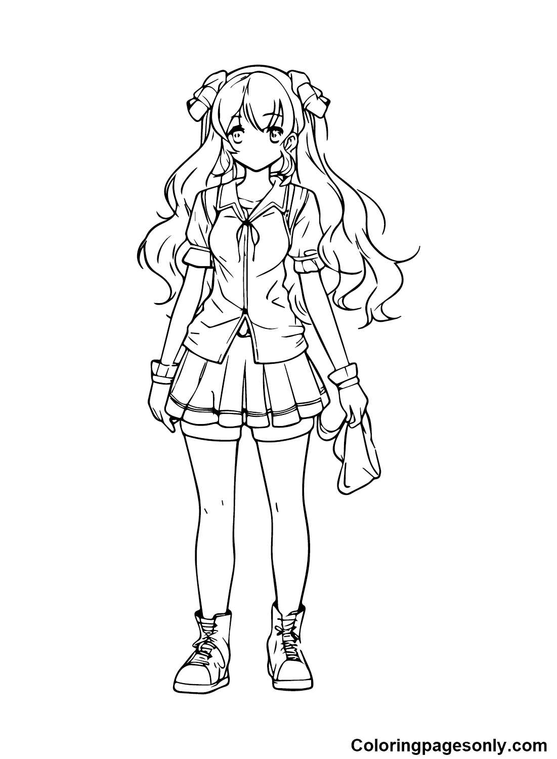 school girl coloring pages - Clip Art Library
