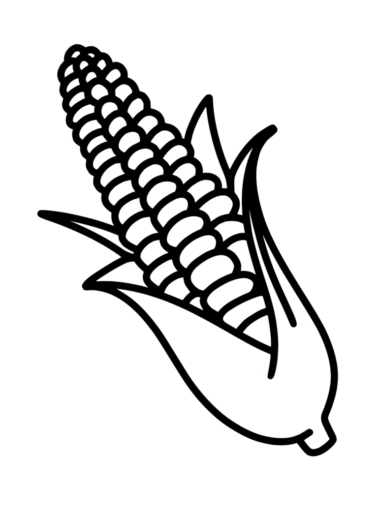 Corn Coloring Pages Printable for Free Download