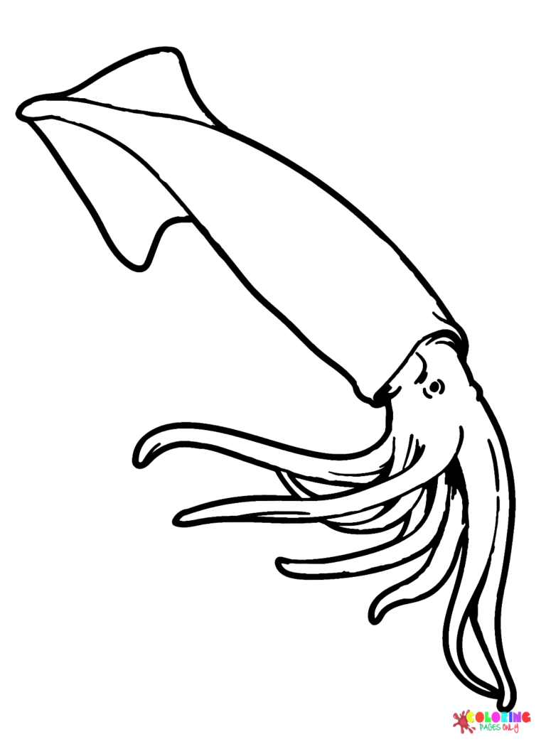 Cuttlefish Coloring Pages Printable for Free Download