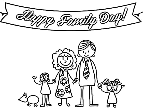 Family Day Coloring Pages Printable for Free Download