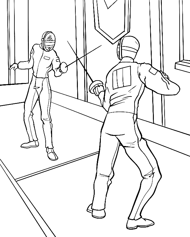 Fencing Coloring Pages Printable for Free Download