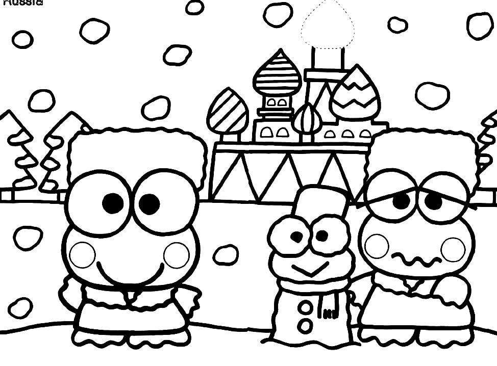 sanrio keroppi coloring pages