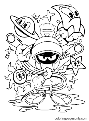 Marvin the Martian Coloring Pages Printable for Free Download