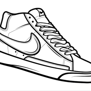 nike shoes coloring pages