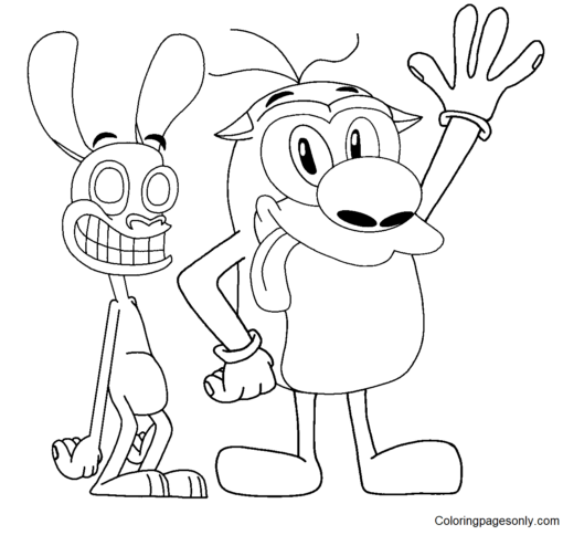 Ren and Stimpy Coloring Pages Printable for Free Download