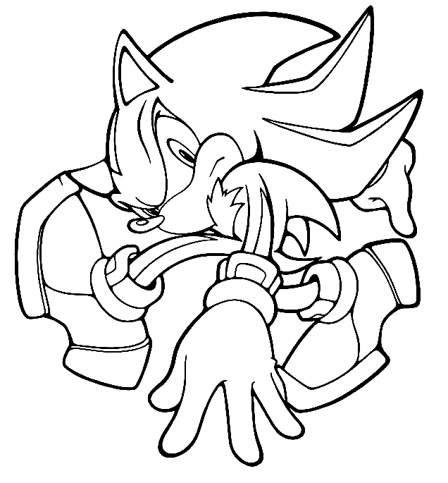 Shadow The Hedgehog Coloring Pages 