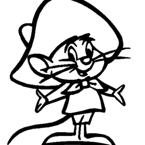 Easy Speedy Gonzales Coloring Page - ColoringAll