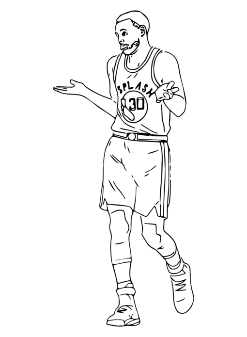 Stephen Curry Coloring Pages Printable for Free Download