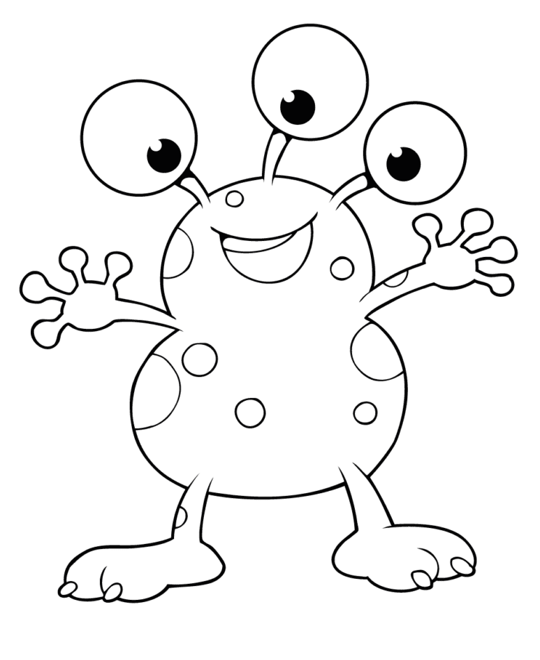 Scary Alien Coloring Pages  Space coloring pages, Alien drawings, Scary  alien