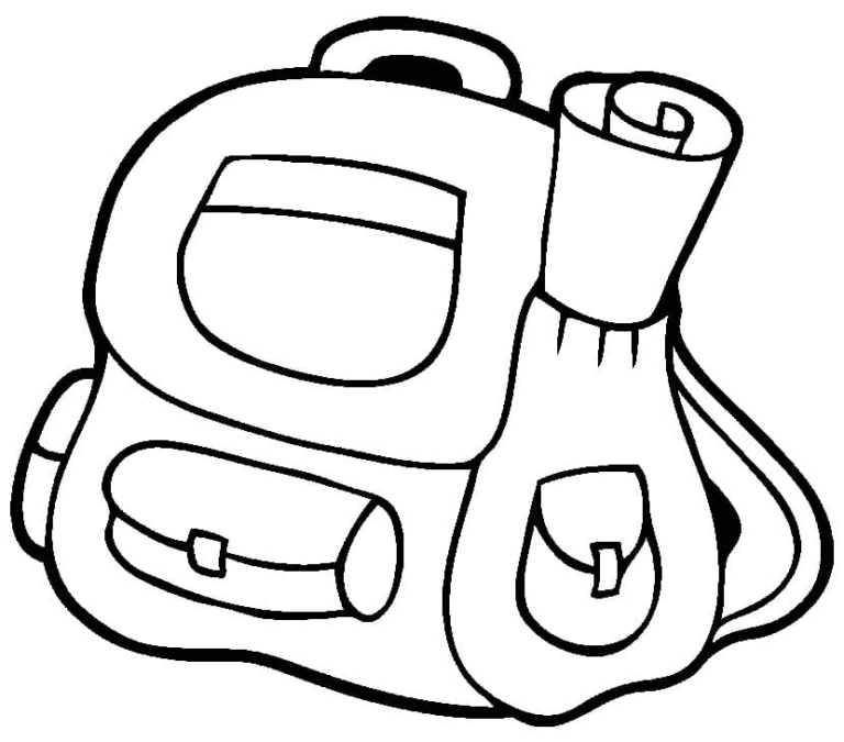 Backpack Coloring Pages Printable for Free Download