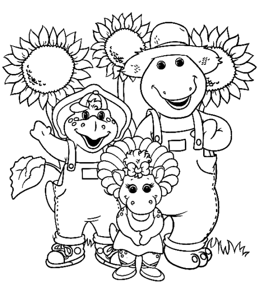 Barney and Friends Coloring Pages Printable for Free Download