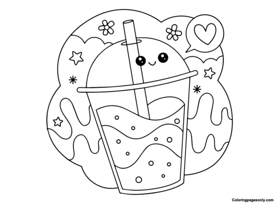 Boba Tea Coloring Pages Printable for Free Download