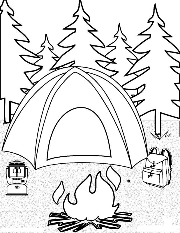 Camping Coloring Pages Printable for Free Download