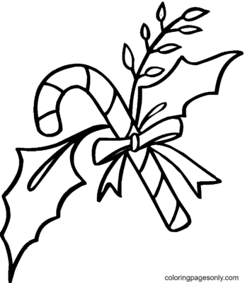 Christmas Candy Cane Coloring Pages Printable for Free Download