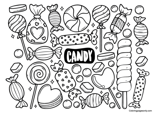 Candyland Coloring Pages Printable for Free Download