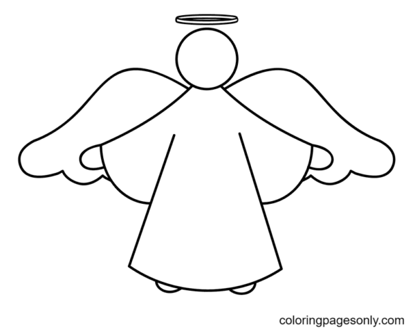 Christmas Angels Coloring Pages Printable for Free Download