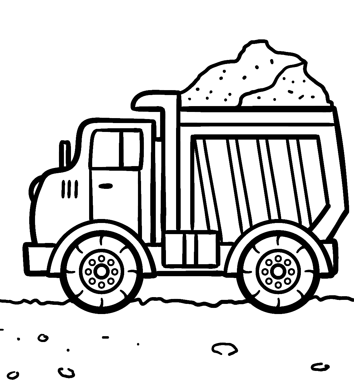 Dump Truck Coloring Pages Printable for Free Download