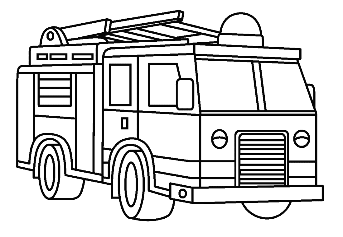 Fire Truck Coloring Pages Printable for Free Download