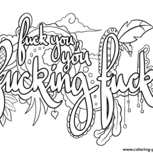 printable swear word coloring pages free