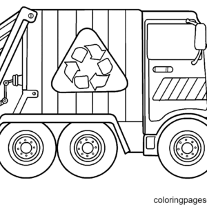 Garbage Truck Coloring Pages Printable for Free Download