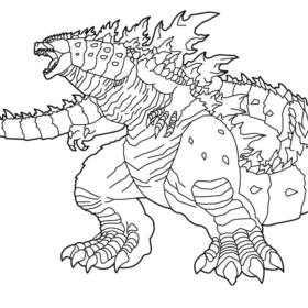 Godzilla Coloring Pages Printable for Free Download