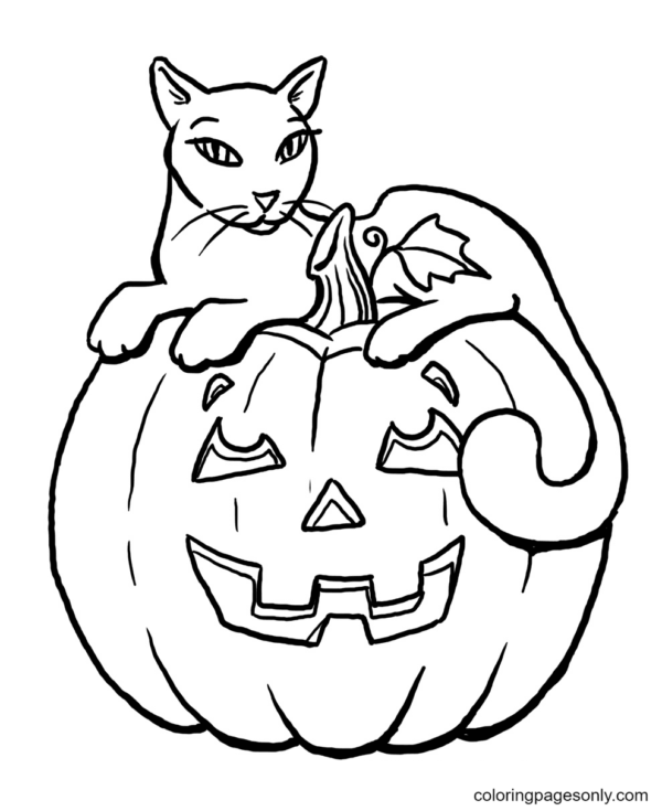 Halloween Pumpkin Coloring Pages Printable for Free Download