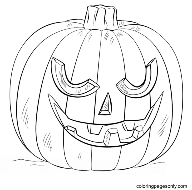 Jack O' Lantern Coloring Pages Printable for Free Download