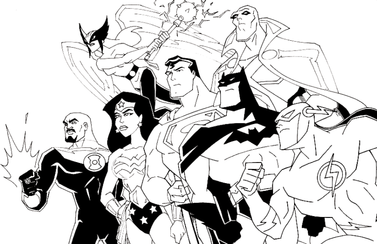 Justice League Coloring Pages Printable for Free Download