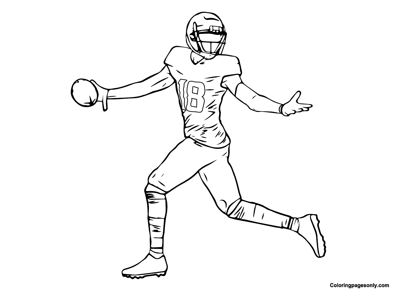 Justin Jefferson Coloring Pages Printable for Free Download