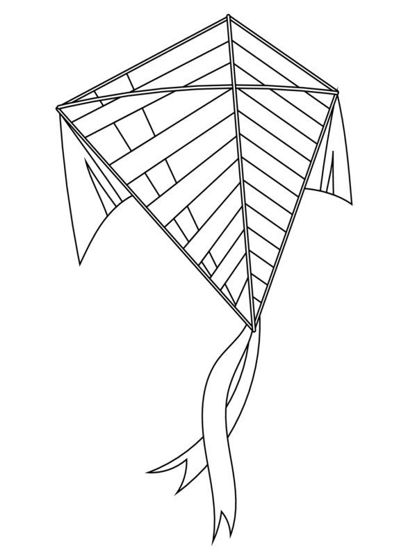 Kite Coloring Pages Printable for Free Download