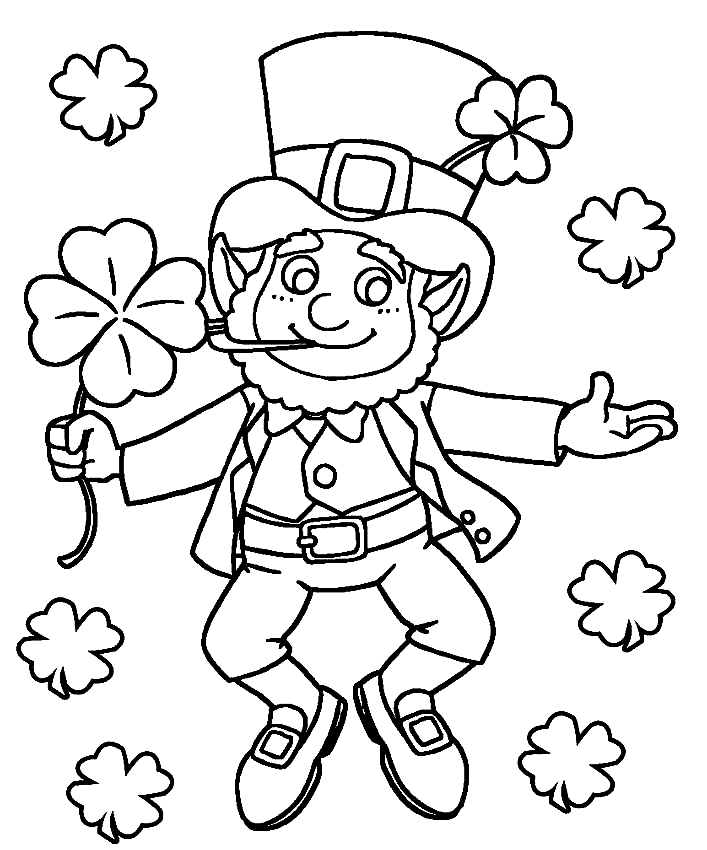 Leprechaun Coloring Pages Printable for Free Download