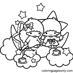 Little Twin Stars Coloring Pages Printable for Free Download