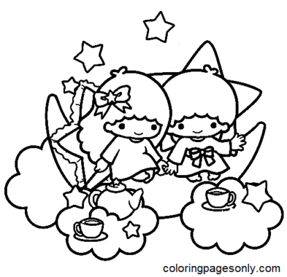 Little Twin Stars Coloring Pages Printable for Free Download