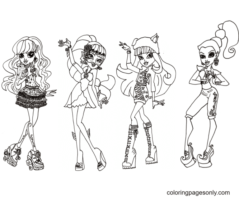 Monster High Coloring Pages Printable for Free Download