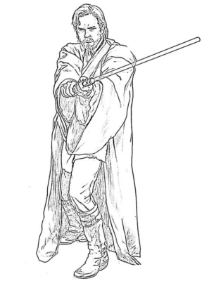 Obi-Wan Kenobi Coloring Pages Printable for Free Download