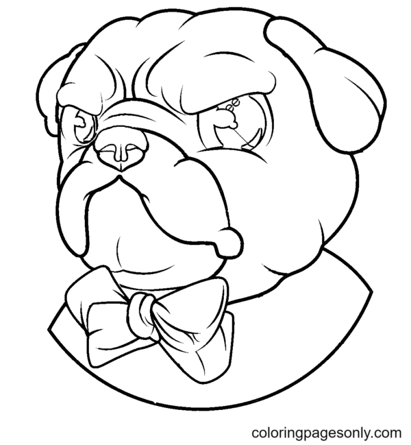 Pug Coloring Pages Printable for Free Download