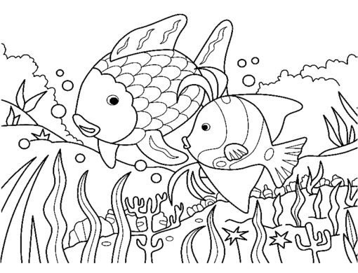 Rainbow Fish Coloring Pages Printable for Free Download