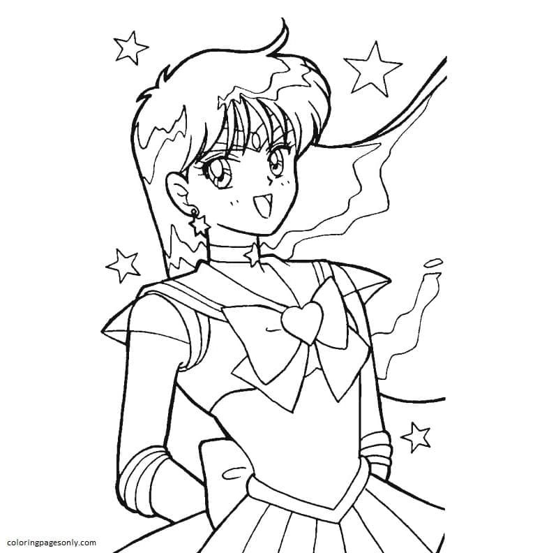 sailor moon and friends coloring pages