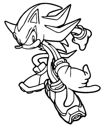 Shadow the Hedgehog Coloring Pages Printable for Free Download