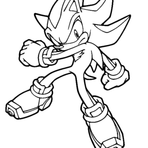 Shadow the Hedgehog Coloring Pages Printable for Free Download