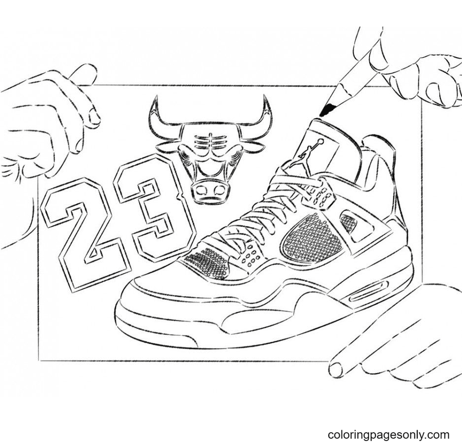 Shoe Coloring Pages Printable for Free Download