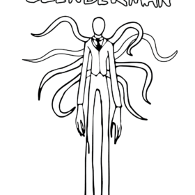 Slender Man Coloring Pages Printable for Free Download