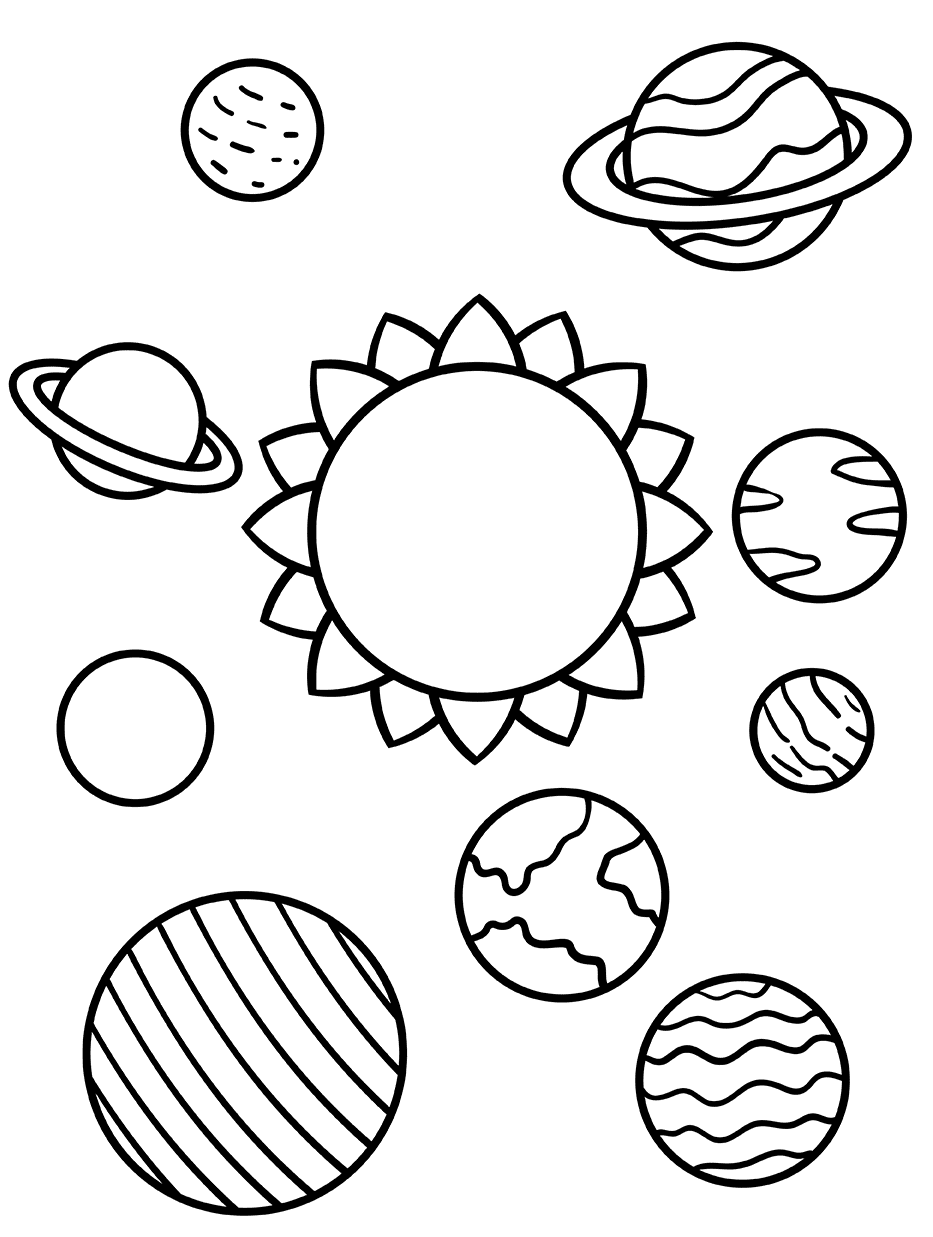 printable solar system clip art