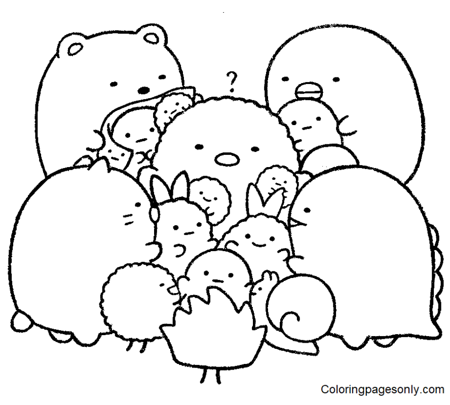 Sumikko Gurashi Coloring Pages Printable For Free Download