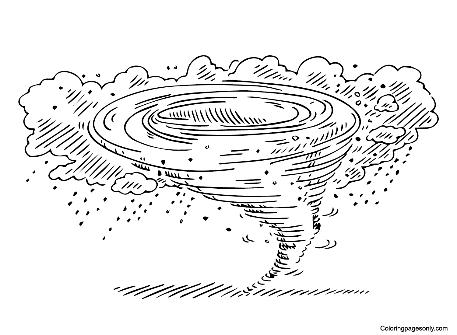 tornado coloring pages