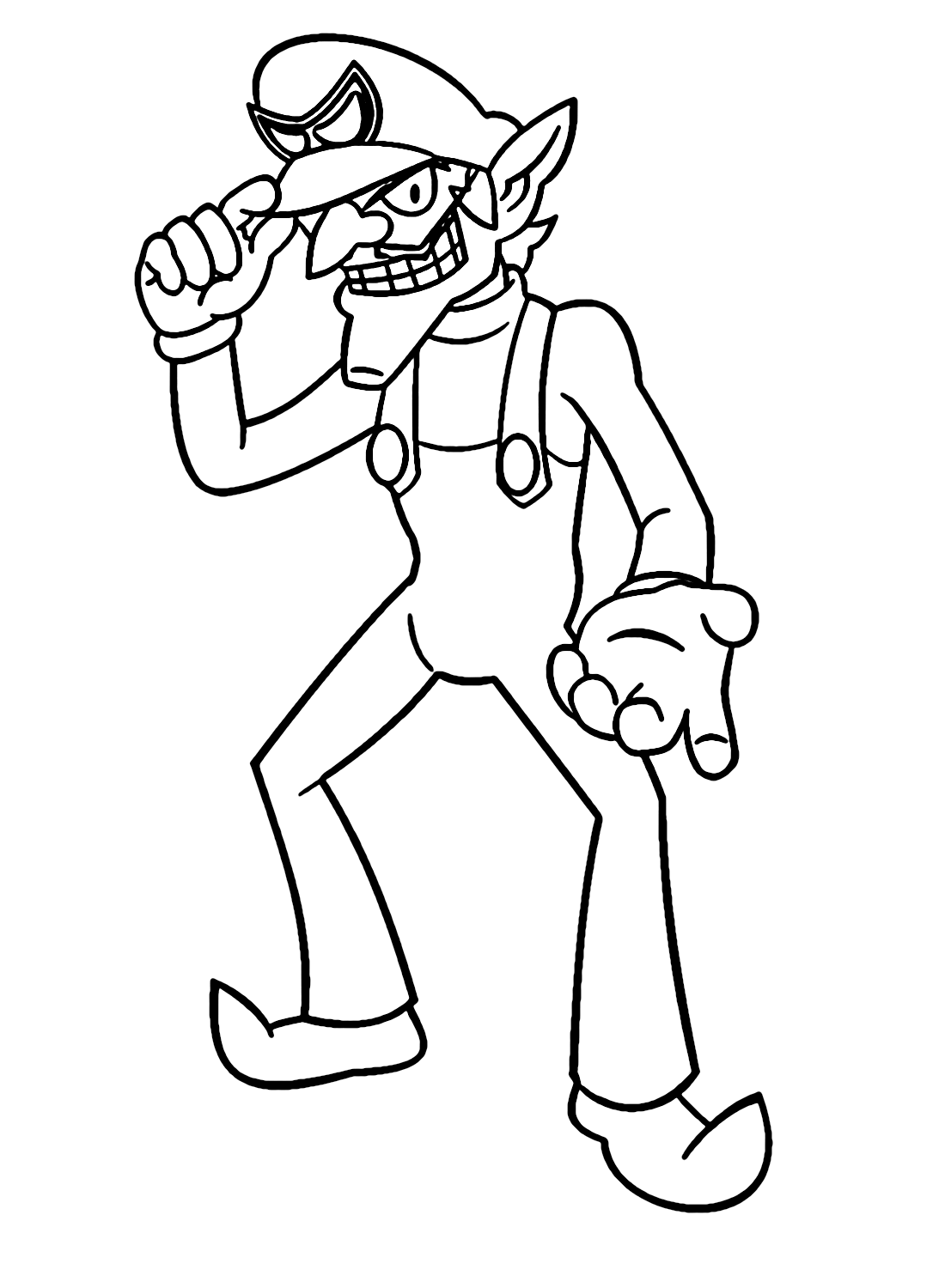 waluigi and wario coloring pages