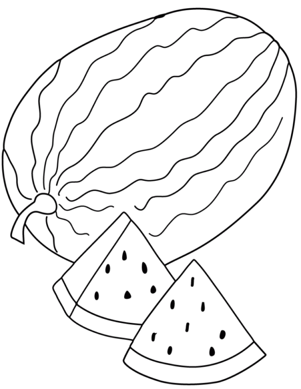 Watermelon Coloring Pages Printable for Free Download