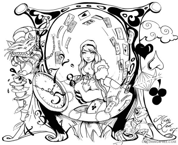 queen of hearts coloring page