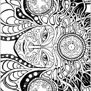 trippy eye coloring pages