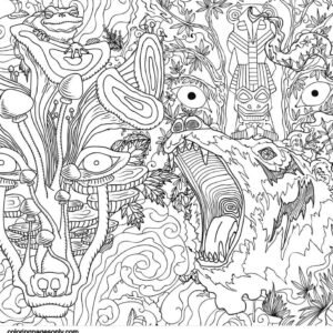 Alphabet Lore F free coloring page - Busy Shark